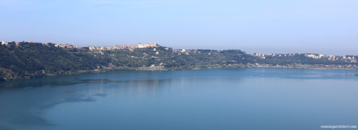 panorama with castel gandolfo on horizont